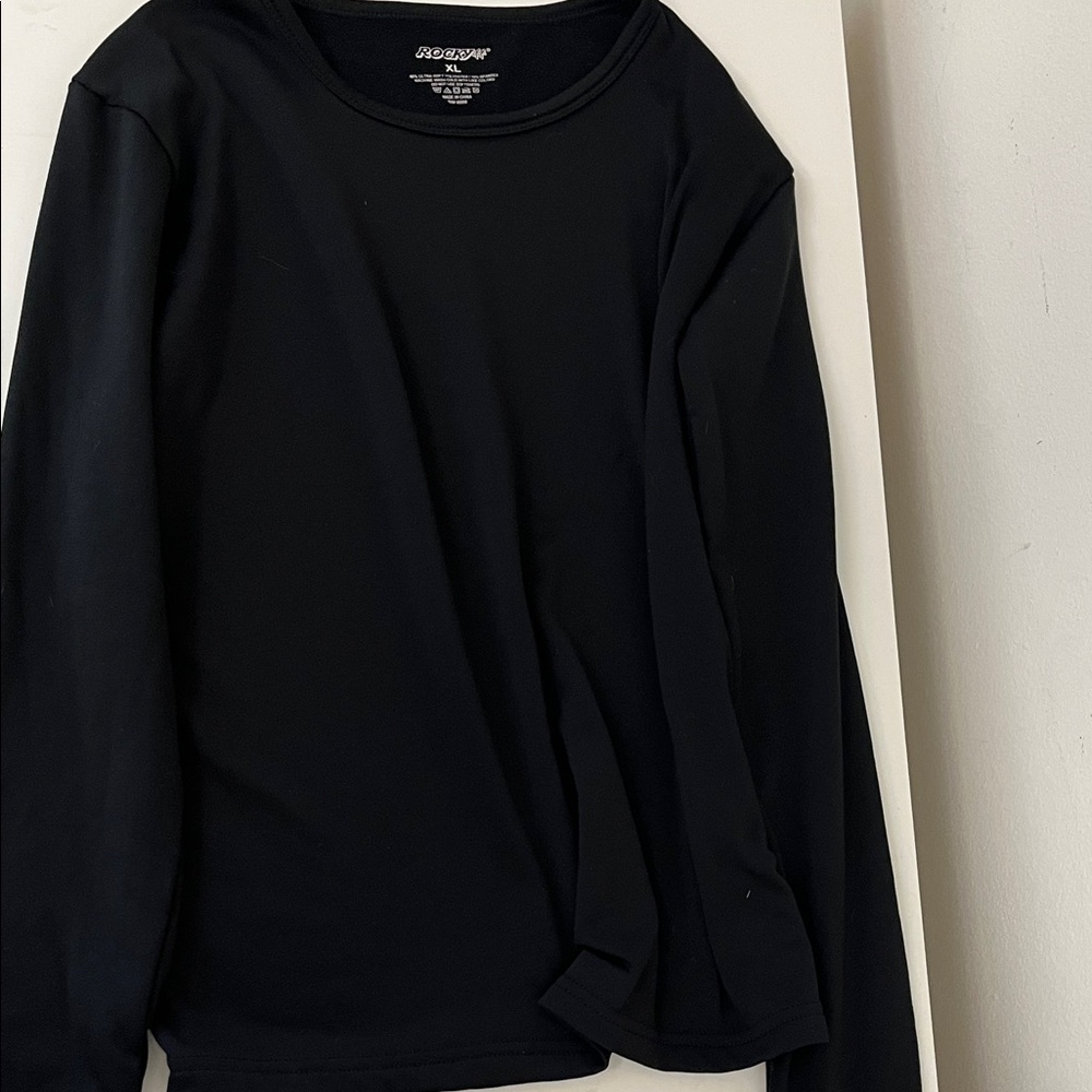 Rocky Boys XL Black Long Base Layer Top and Bottom Set